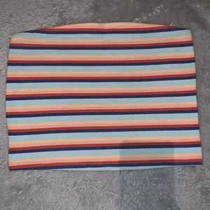 Colorful Striped Tube Top